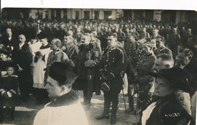 Gen. J. Dowbór-Muśnicki podczas mszy polowej w Chodzieży – 1 marca 1920