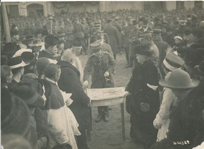Uroczystość wręczenia chorągwi pułkowej 7 Pułkowi Strzelców Wielkopolskich – Chodzież, 1 marca 1920