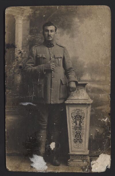 MPW 00282 - Zdjęcie, Leon just w mundurze Błękitnej Armii gen. Hallera, przed 1919 r.