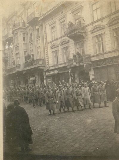 Ochotnicza Kompania Poznańsko Lwowska, Lwów, kwiecień 1919 r.