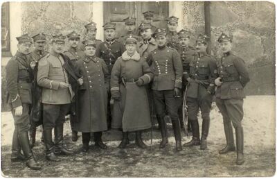 Oficerowie 2. pułku artylerii polowej wlkp. (17. pap), zima 1919/1920 r. 