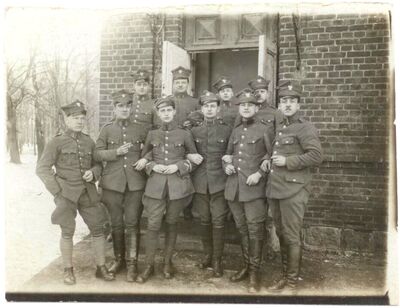 Sztabowcy II baonu, 1. pułku strzelców wielkopolskich, Bobrujsk, marzec 1920 r. 