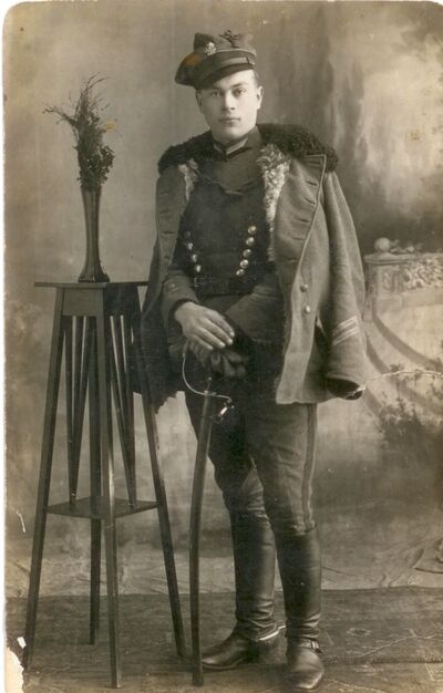 Kapral Jan Wieruszewski z 1. pułku ułanów wielkopolskich, Bobrujsk 1919/1920 r.