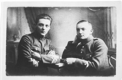 Kazimierz Skrzydlewski (1900-1970), po prawej Józef Skrzydlewski (1896-1952) w sanatorium w Sternebergu