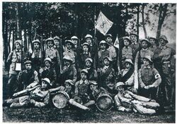 Kościańscy skauci w trakcie ćwiczeń (Muzeum Regionalne w Kościanie)