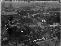 The centre of Środa Wielkopolska. Photo taken from a height of 200m on 19 July 1919 by Second Lieutenant Observer
Stefan Korcz and Sergeant Pilot Władysław (?) Bartkowiak. From the collections of the “Polona” Digital National Library