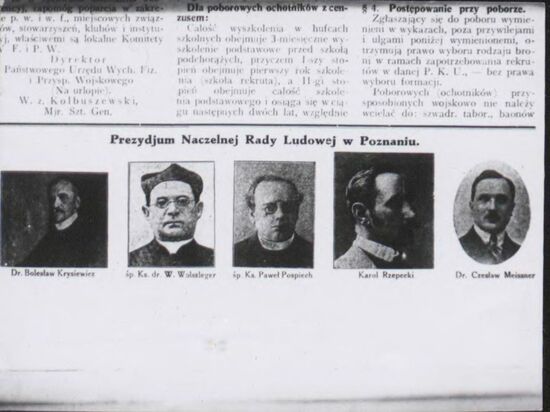 Präsidium der NRL. B. Krysiewicz, W. Wolszleger, P. Pośpiech, K. Rzepecki, P. Cz. Meissner (APP)